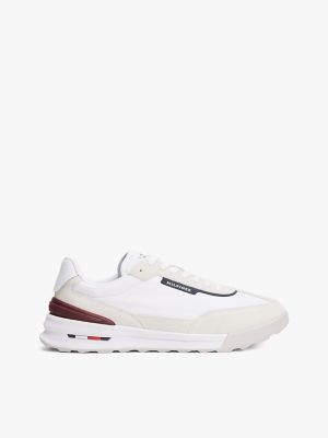 Classic Suede Running Sneaker, White