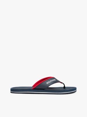 Padded-Strap Logo Flip-Flop, Navy