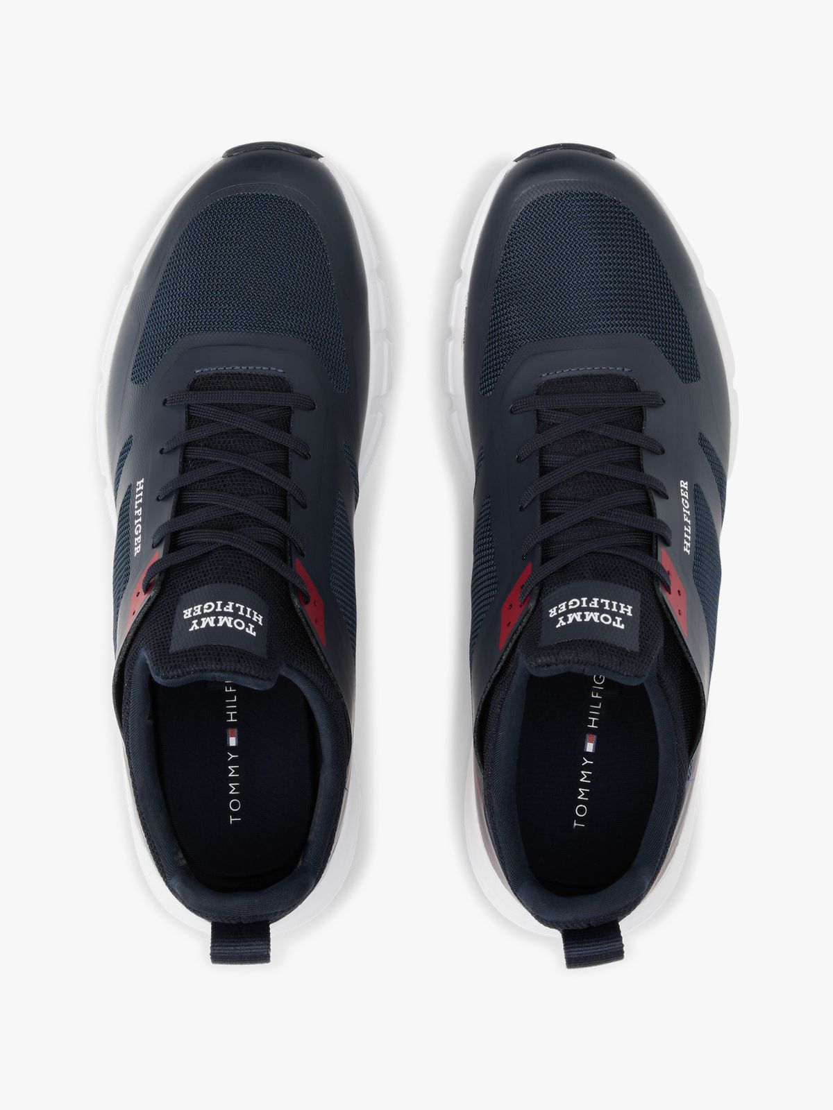 Mixed Media Runner Sneaker — Navy