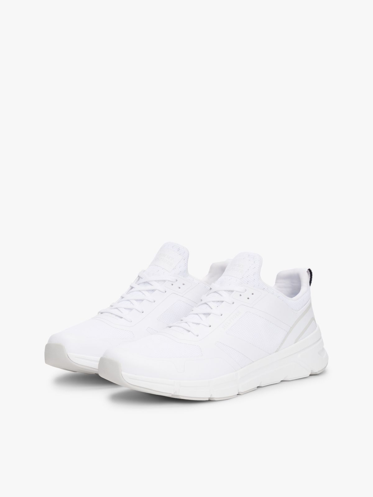Mixed Media Runner Sneaker — White