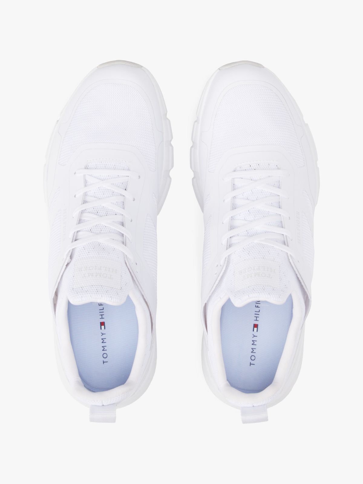 Mixed Media Runner Sneaker — White