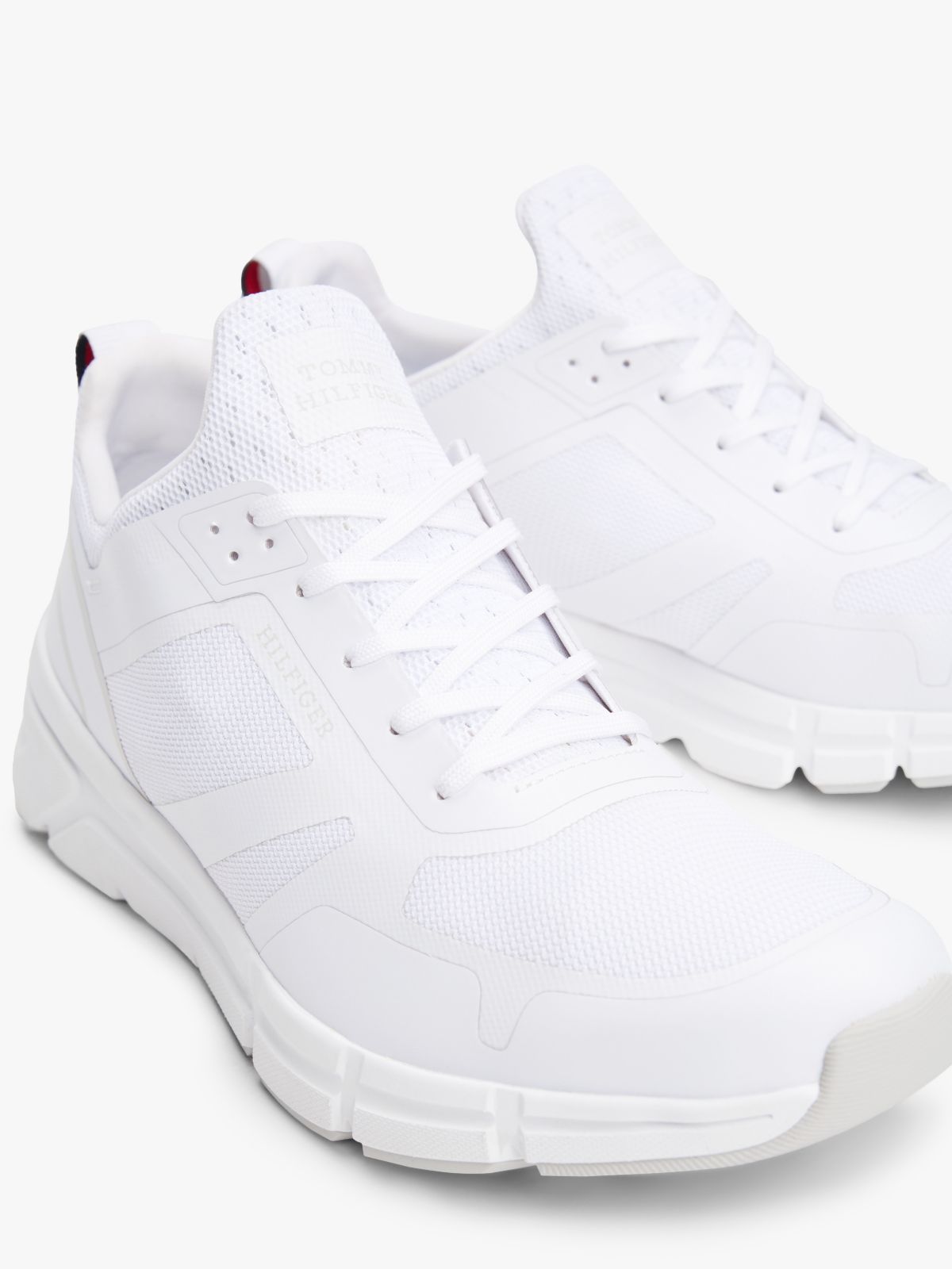 Mixed Media Runner Sneaker — White