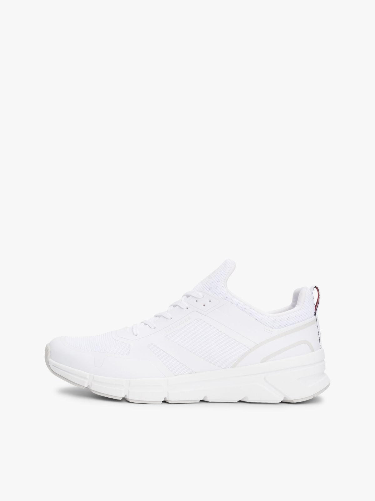 Mixed Media Runner Sneaker — White
