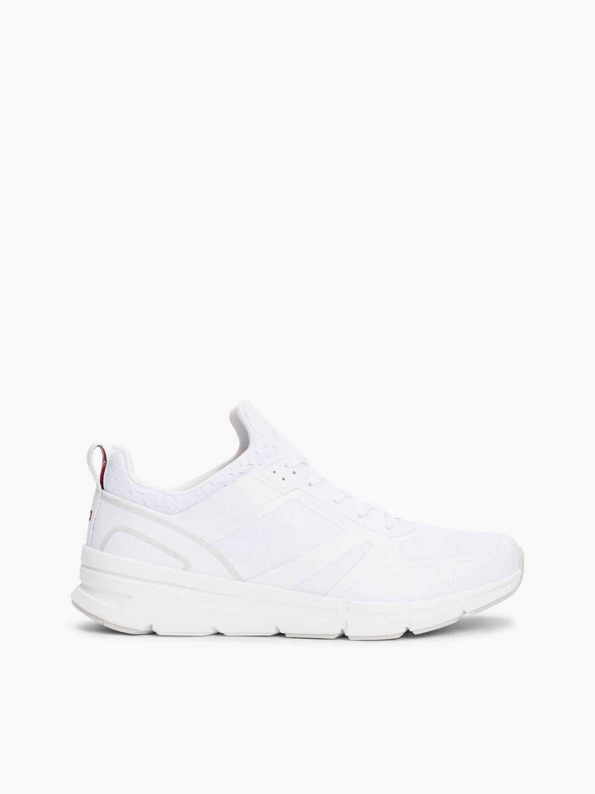 Mixed Media Runner Sneaker — White