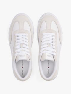 Contrast Suede Sneaker — White 3