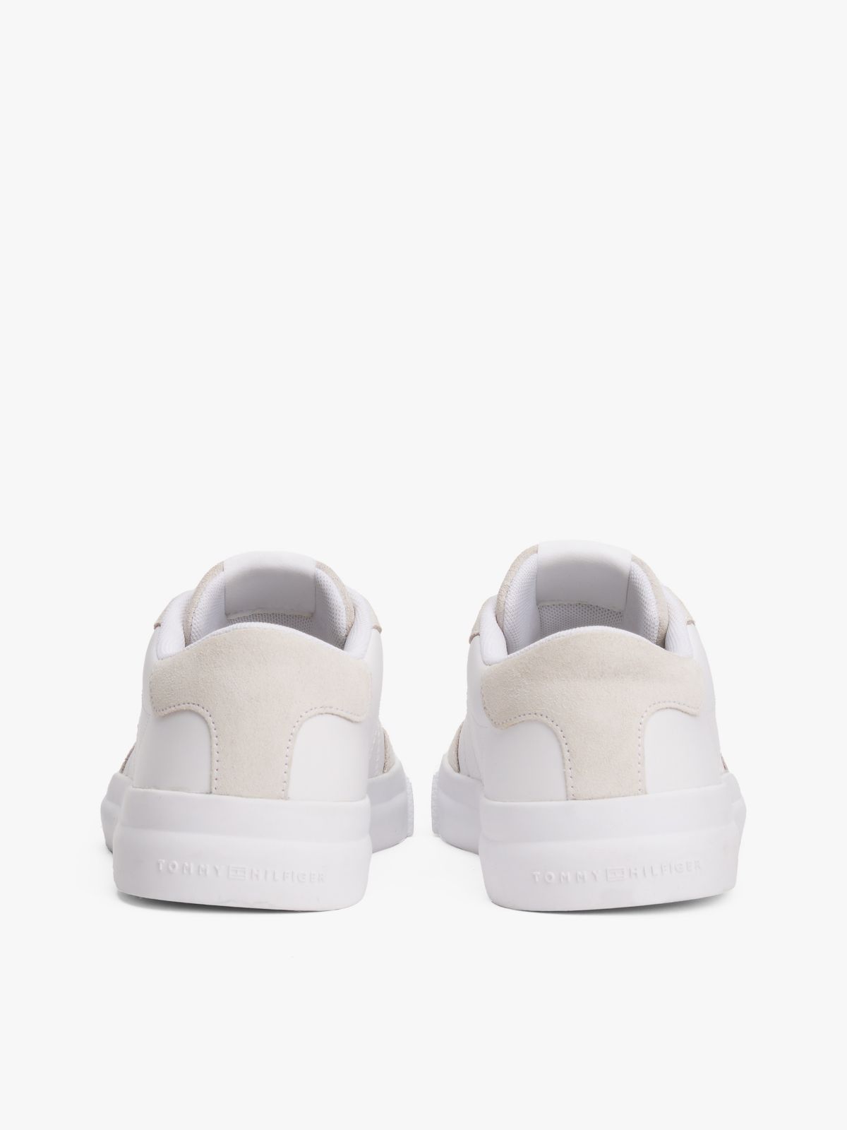 Contrast Suede Sneaker — White