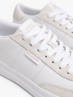 Contrast Suede Sneaker — White 6