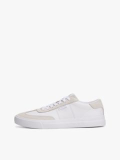 Contrast Suede Sneaker — White 7
