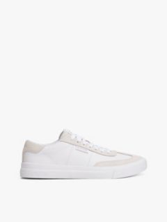 Contrast Suede Sneaker — White 1