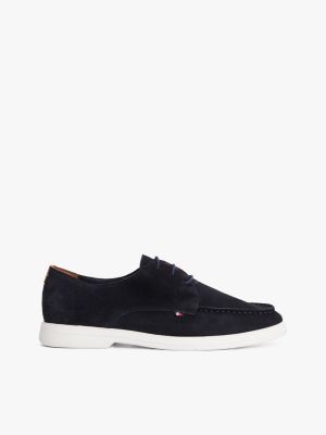 Suede Derby Shoe, Navy