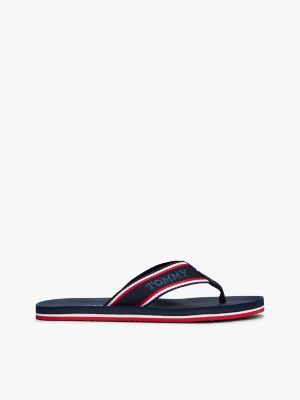Logo Strap Beach Flip-Flop, Navy