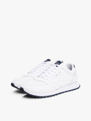 Мужские кроссовки Tommy Hilfiger Leather-Mix Runner, цвет: Белый — фото 2