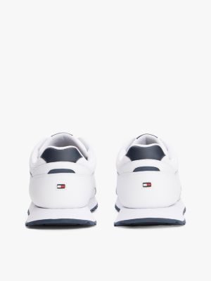 Мужские кроссовки Tommy Hilfiger Leather-Mix Runner, цвет: Белый — фото 4