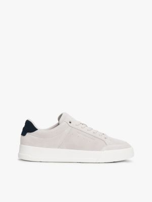 Suede Court Sneaker, Grey Whisper