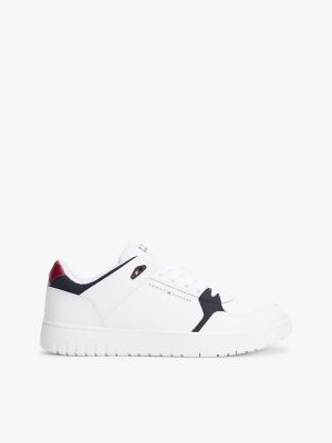 Leather Low-Top Sneaker, White