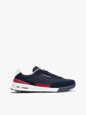 Mixed Media Runner Sneaker, Navy