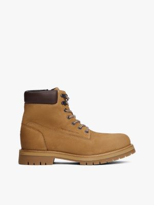 Nubuck Leather Outdoor Lace-Up Boot, Desert Khaki