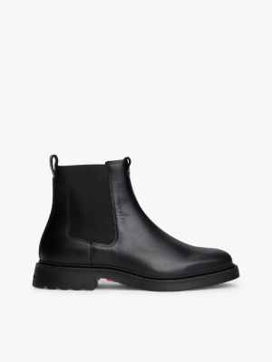 Lightweight Leather Chelsea Boot, Black