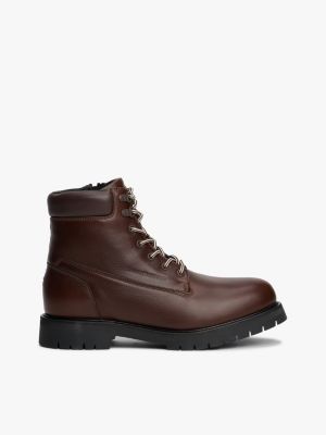 Leather Outdoor Lace-Up Boot, Legacy Brown
