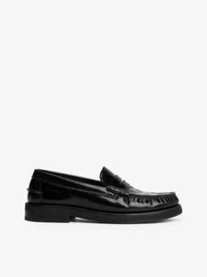 Classic Smooth Leather Loafer, Black