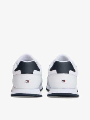 Мужские кроссовки Tommy Hilfiger Signature Stripe Leather-Mix, цвет: Белый — фото 4