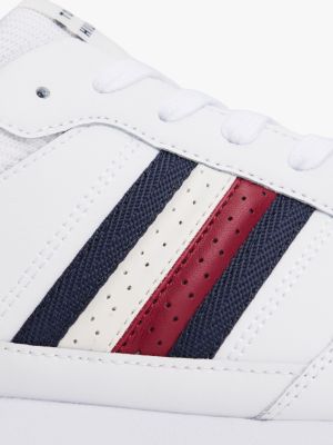 Signature Stripe Leather-Mix Sneaker | Tommy Hilfiger USA