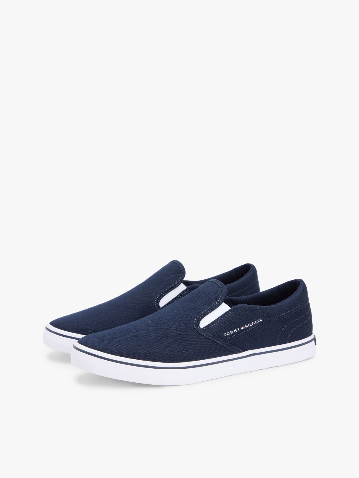 Vulcanized Canvas Slip-On Sneaker — Navy