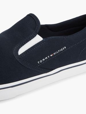 Мужские кроссовки Tommy Hilfiger Vulcanized Canvas Slip-On, цвет: Тёмно-синий — фото 6