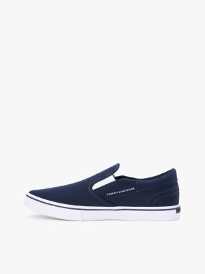 Мужские кроссовки Tommy Hilfiger Vulcanized Canvas Slip-On, цвет: Тёмно-синий — фото 7