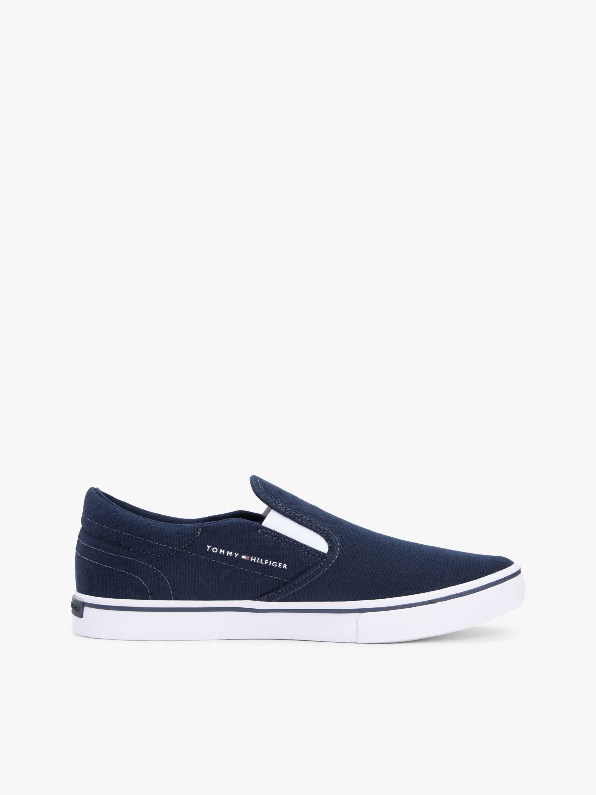 Vulcanized Canvas Slip-On Sneaker — Navy