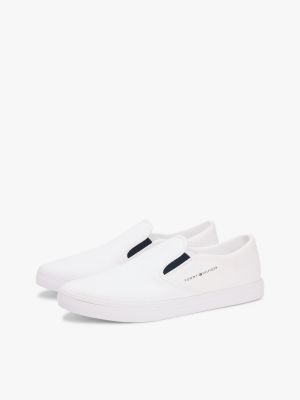 Tommy Hilfiger Men's Vulcanized Canvas Slip-On Sneaker - White - US 11.5 / EU 45
