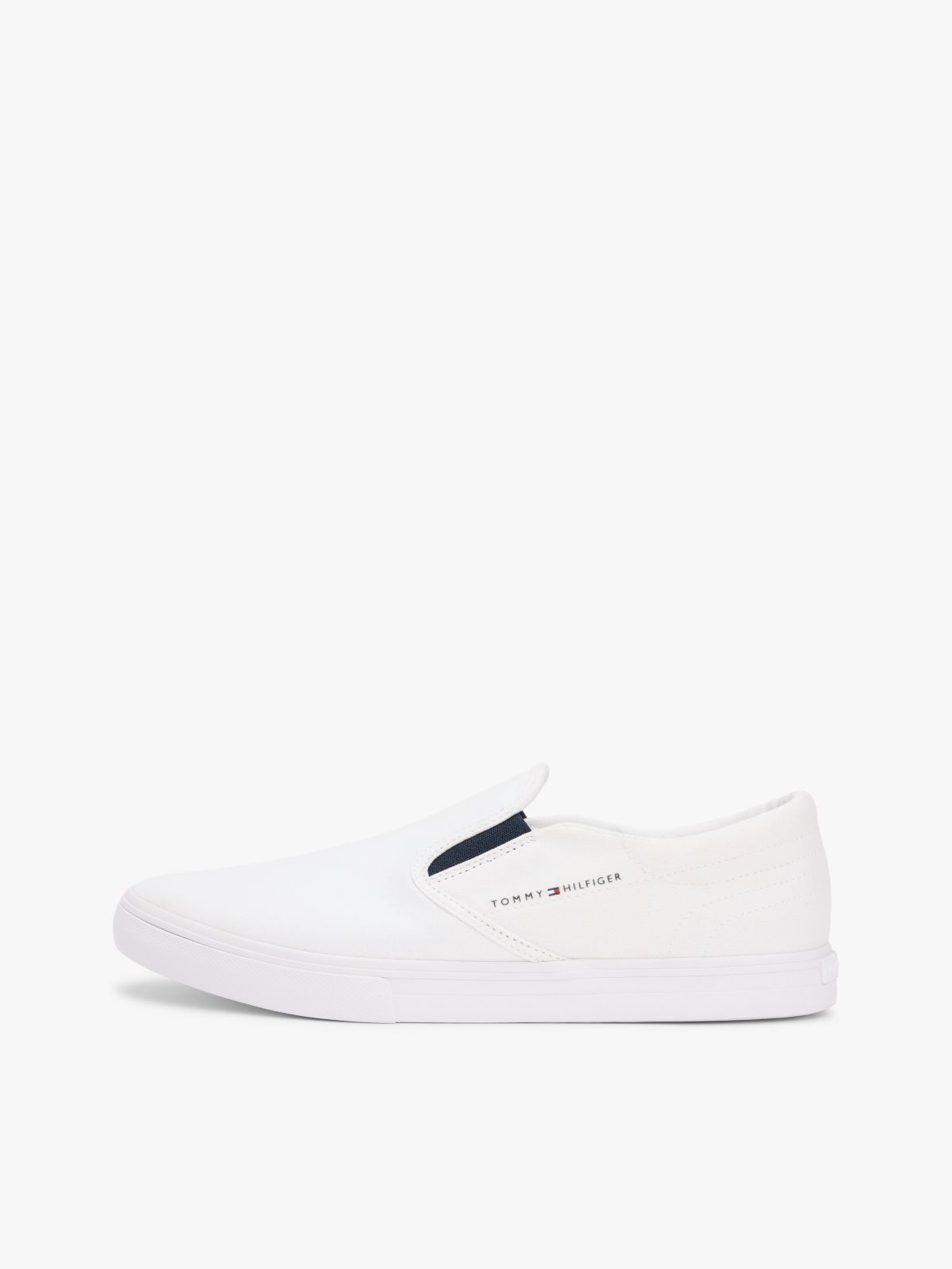 Vulcanized Canvas Slip-On Sneaker — White