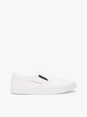 Vulcanized Canvas Slip-On Sneaker, White