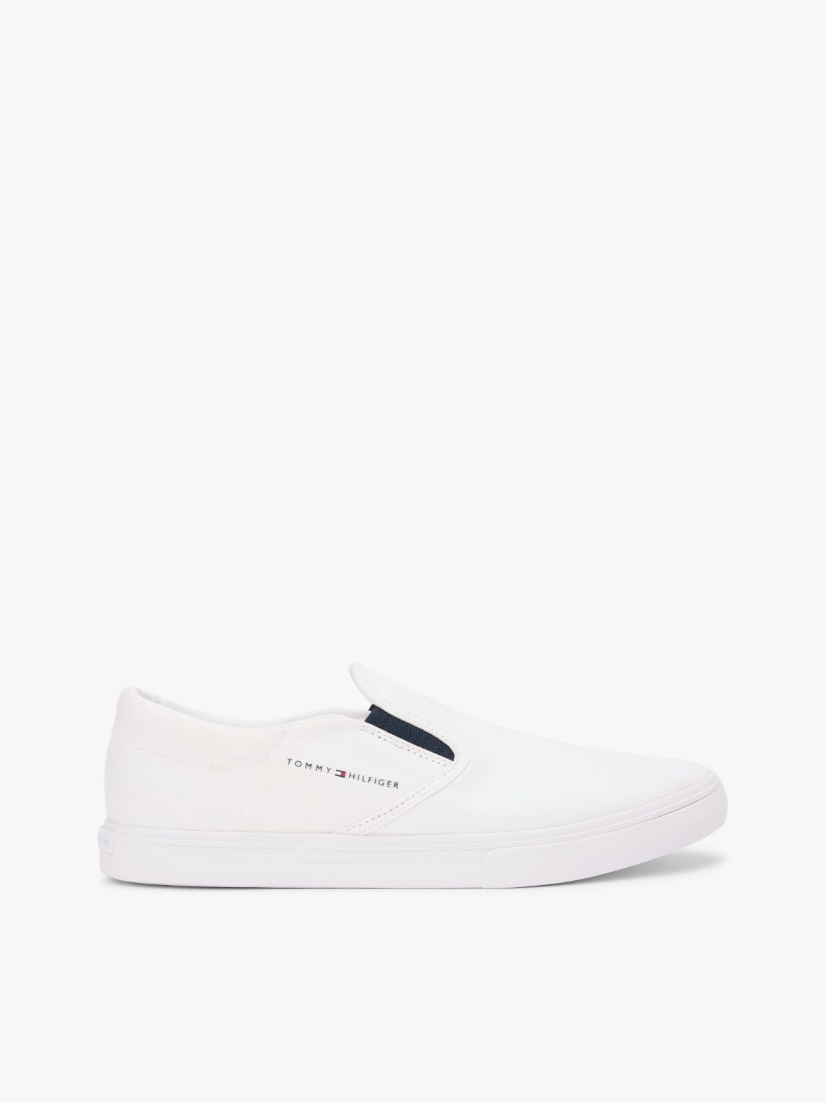 Vulcanized Canvas Slip-On Sneaker — White