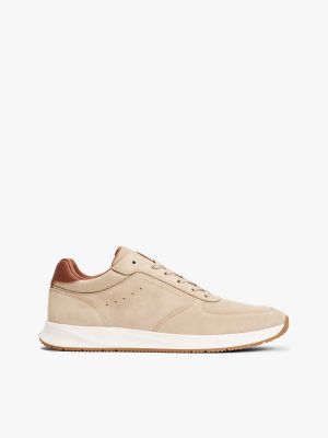 Suede Low-Top Sneaker, Sandalwood