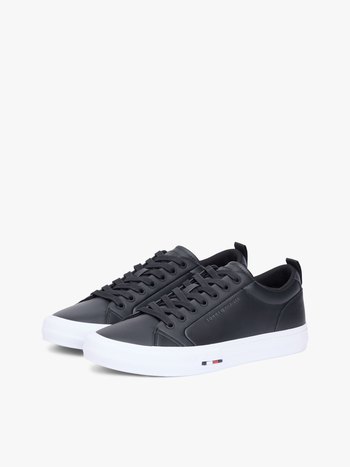 Vulcanized Leather Sneaker — Black