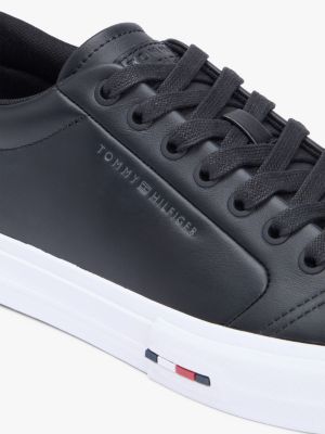 Мужские кроссовки Tommy Hilfiger Vulcanized Leather, цвет: Чёрный — фото 6