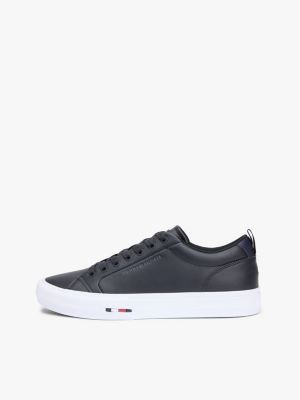 Мужские кроссовки Tommy Hilfiger Vulcanized Leather, цвет: Чёрный — фото 7