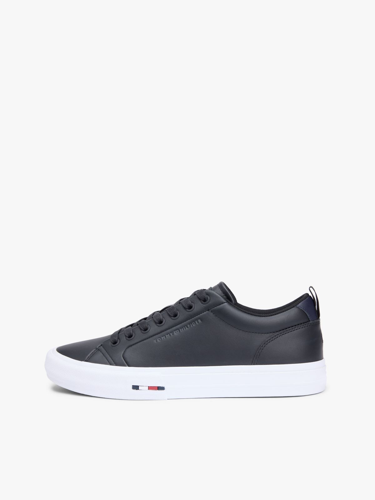 Vulcanized Leather Sneaker — Black