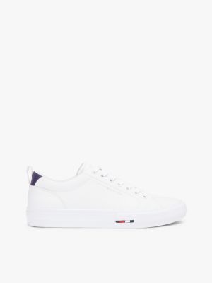 Vulcanized Leather Sneaker, White