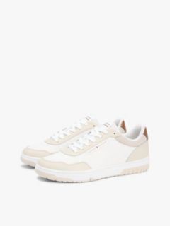 Leather Mix Low-Top Sneaker — Classic Beige 2