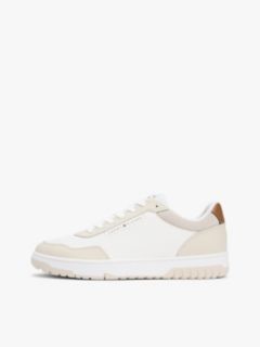 Leather Mix Low-Top Sneaker — Classic Beige 7