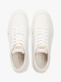 Leather & Suede Mix Low-Top Sneaker — Ivory Petal 3