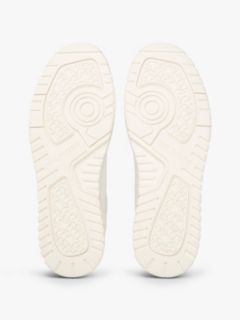 Leather & Suede Mix Low-Top Sneaker — Ivory Petal 5