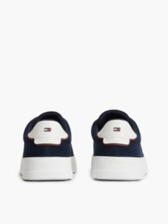 Tommy Logo Suede Court Sneaker — Navy 4