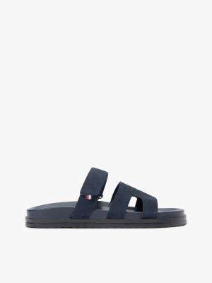 Adjustable Suede Sandal, Navy