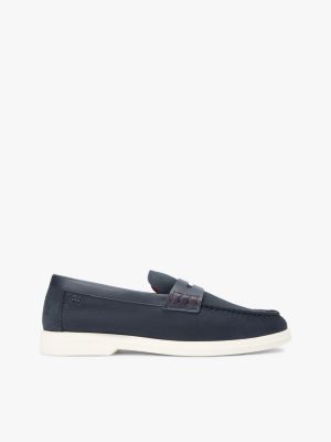 Nubuck Leather Loafer, Navy