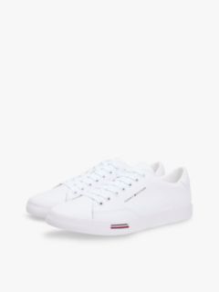 Vulcanized Leather Mix Sneaker — White 2