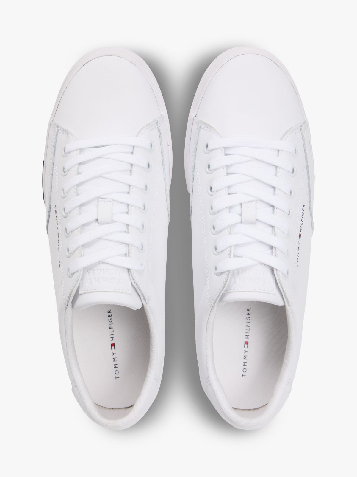 Vulcanized Leather Mix Sneaker — White