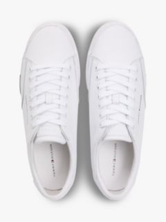 Vulcanized Leather Mix Sneaker — White 3